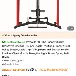 Exercise Tower Cable Cross Over Machine