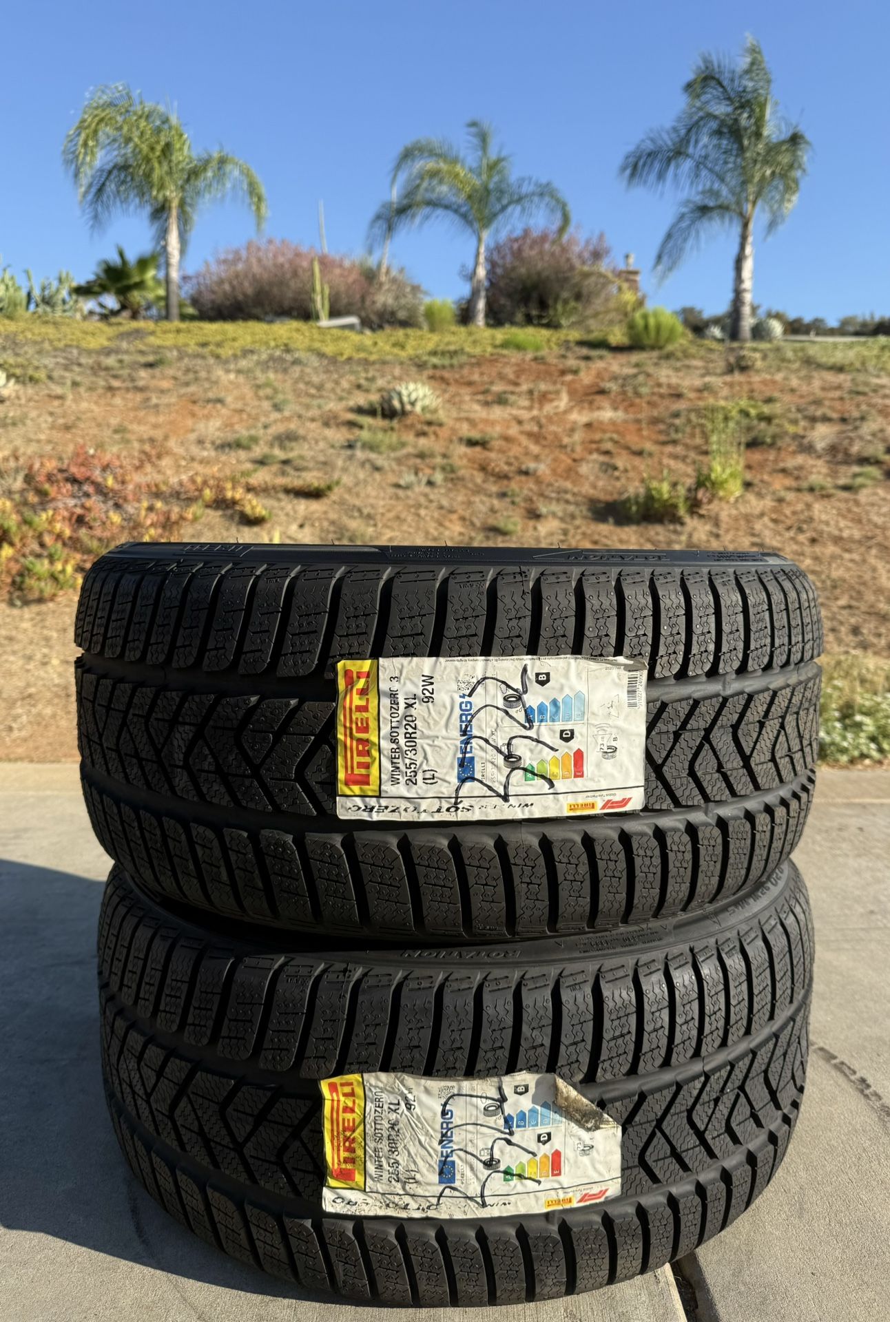 TWO BRAND NEW 255/30R20 Pirelli Winter Sottozero 3 Snow Tires 255-30-20 255 30 20