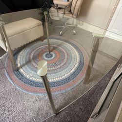 Beautiful glass table.