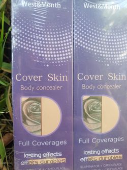 Cover Skin Body Concealer, Full Coverage, Tattoos, Blemishes,  West & Month 2 Pack