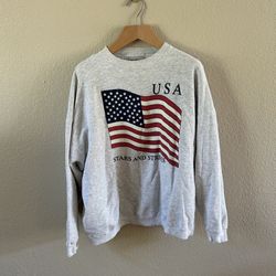 vintage USA flag sweatshirt XL