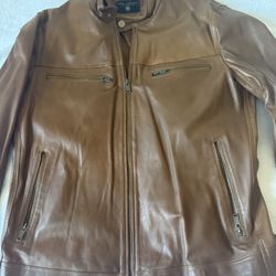Rom Tomlin Leather Jacket Men Size L