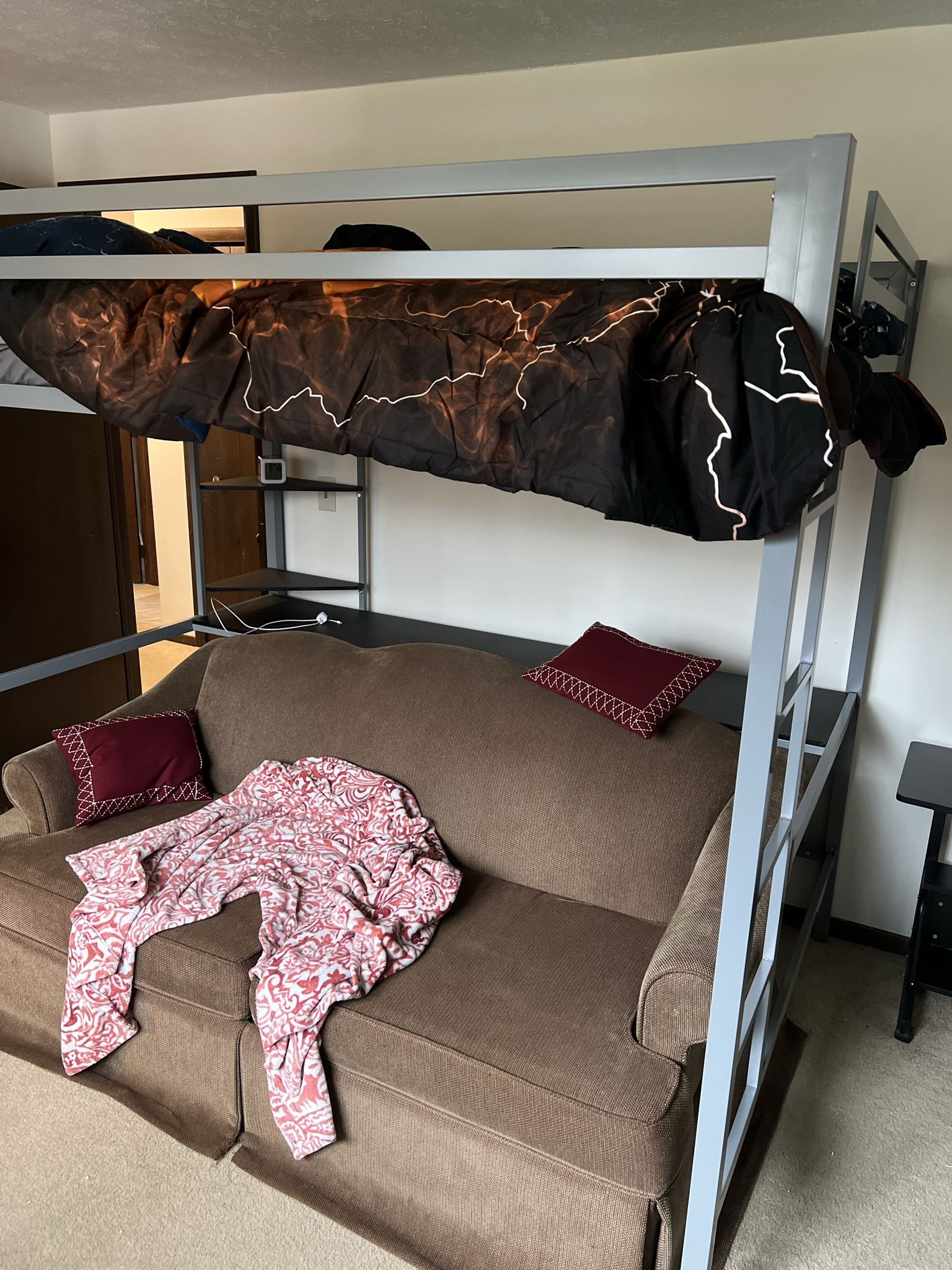 Upper Bed With Lower desk. Full size