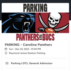 Tampa Bay Buccaneers Vs Carolina Panthers PARKING
