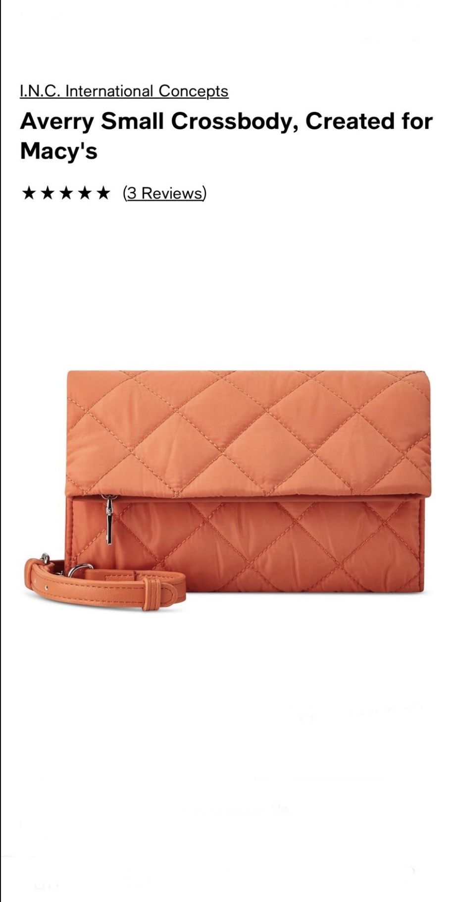 NEW ORANGE INC. CROSSBODY CLUTCH PURSE 