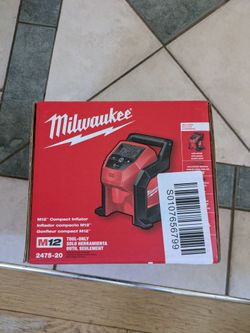 Milwaukee m12 inflator. Tool only.