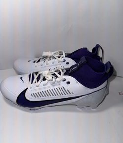 Nike Vapor Edge Pro 360 2 TB White Purple Football Cleats Mens Sz 9.5 FJ1581-150