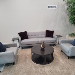 Sofa, Love Seat, And Matching Chair Set