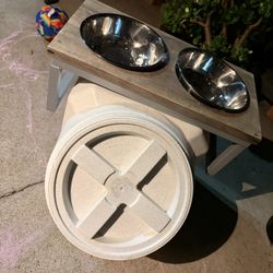 Dog Food Storage And Food Bowl