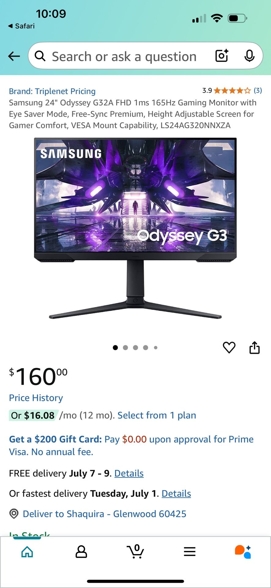 Samsung G3 24” Monitor
