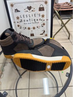 Brown/Black Leather/Fabric Work Boots!