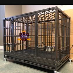 Dog Pet Cage Kennel Size 48” Xl With Grid And Tray New Inbox 