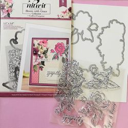 NAME BRAND Floral & Sentiments Stamps & Die Cut