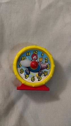 Vintage 1978 McDonald's Ronald McDonald Airplane Toy Clock (Display / Parts)