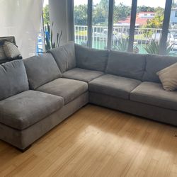 Crate & Barrel Axis Sectional Couch
