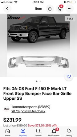 2006 To 2008 Ford Front Bumper