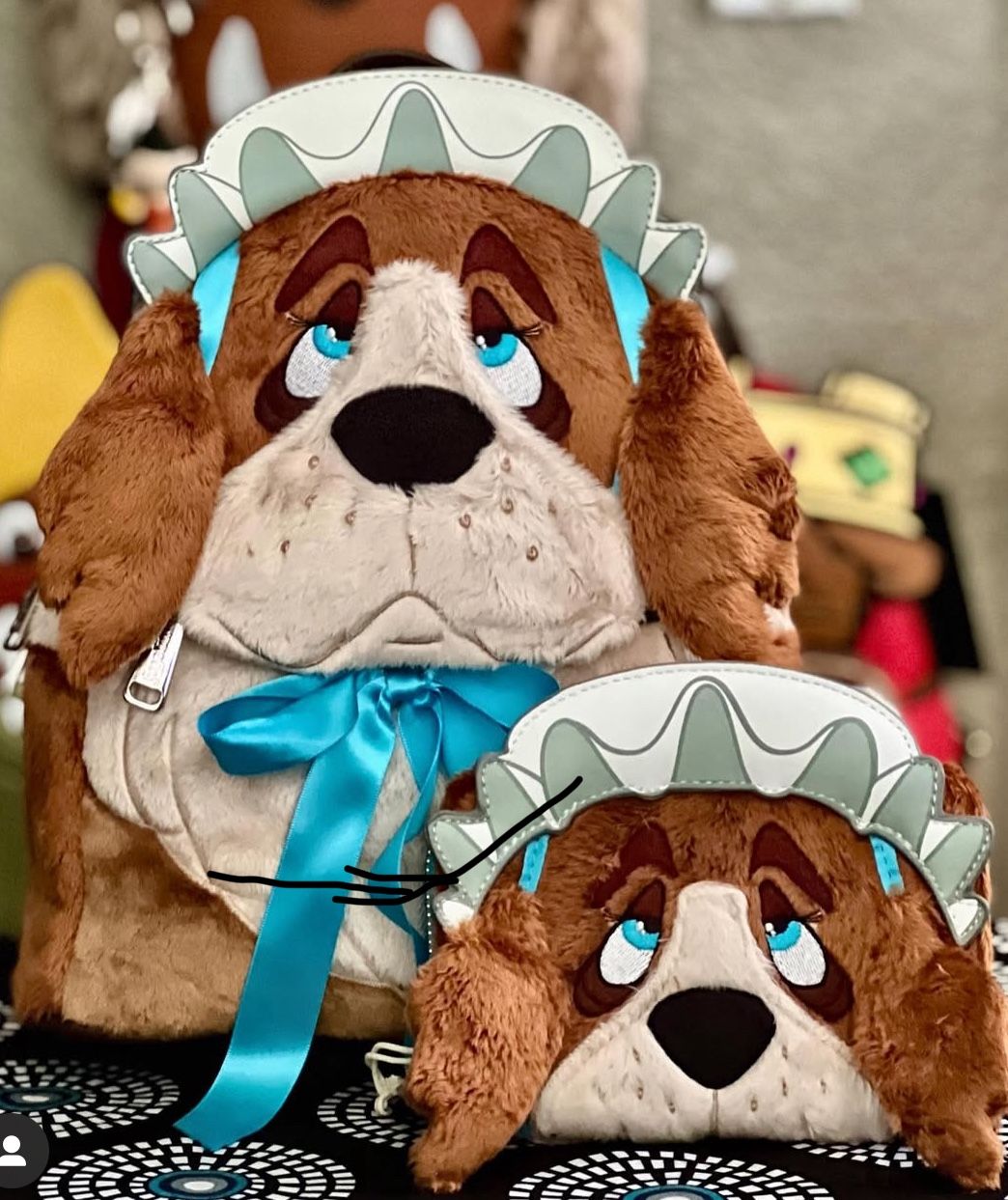 Loungefly Exclusive - Peter Pan Nana Cosplay Plush Mini Backpack and Wallet