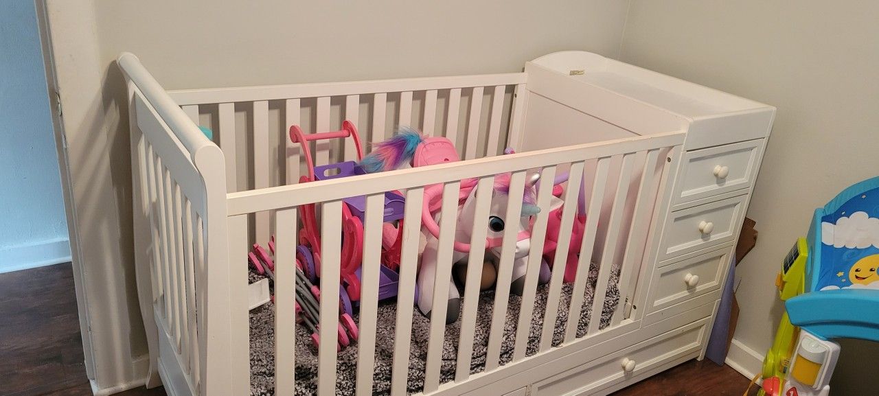 Baby Crib With Dresser 2 For 1