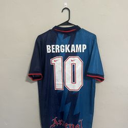 Arsenal 1995-96 Away Bergkamp Jersey Medium (slim Fit)