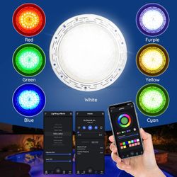 SH101100 5G LED RGBW 10 in 120VAC Pool Lights for Inground Pool, Led Lights for Inground Pool with 100 Foot Cord for 10 inch Wet Niche, Submersible Le