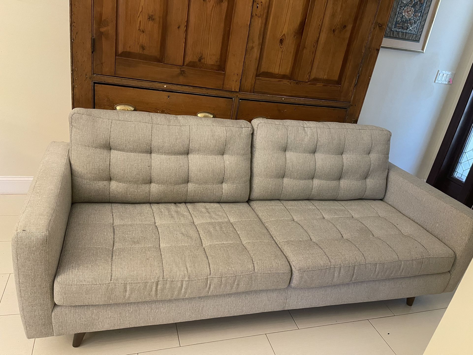 Gray Couch And Matching Arm Chair
