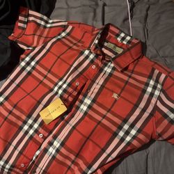burberry button up sz L