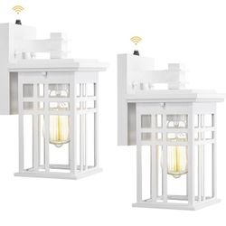 Outdoor wall lamp with sunset to sunrise sensor