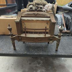 Antique 1920s - 1930s Pioneer Cheerful Radiant Heater Parlor Fireplace Insert