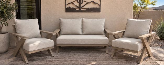 Aluminum Loveseat and Chairs Conversation Set *New*