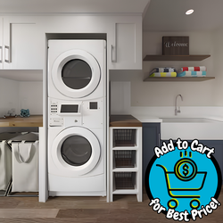 White Commercial Laundry Center with 3.1 cu. ft. Washer and 6.7 cu. ft. 240-Volt Electric Vented Dryer