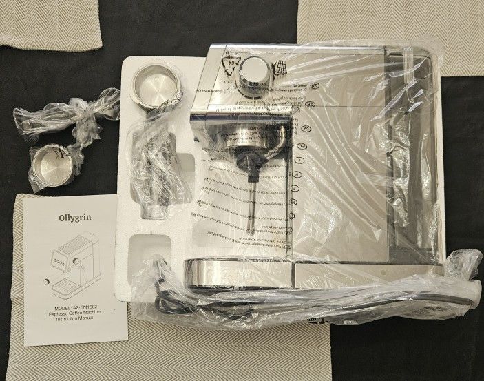 Brand New Espresso Machine-15 Bar Semi-Auto-W/Milk Frother & 40oz Removable Water Tank-Stainless Steel(Retails $170)