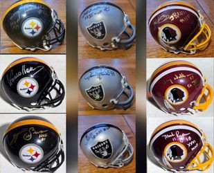 SUPER BOWL MVP'S SIGNED MINI HELMETS!