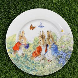 Zrike Beatrix Potter Peter Rabbit Porcelain Dinner Plates 5 Plates 10.5 Inch EASTER