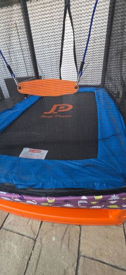 Indoor/outdoor trampoline with swing