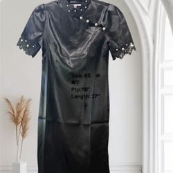 New Black With Pearl Dress- Size: XS