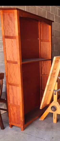 Wood shelving unit