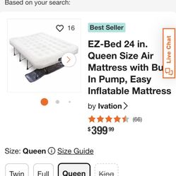 Insta Bed 24 in. Queen Size Built In Pump