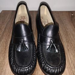 SAS Handsewn Black Leather Tassel Loafers Women’s Size 8.5 Slim Shoes