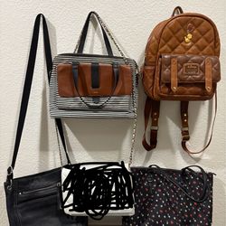 2 carteras una mochila nueva todas 🎯🧩🎰