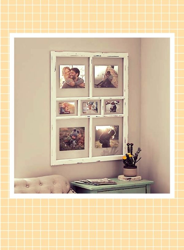 Large Rustic Antique White Wooden Wall Mounting Collage Photo Large Rustic Antique White Wooden Wall Mounting Collage Photo Frame Window Panel