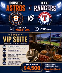 HOUSTON ASTROS AT TEXAS RANGERS