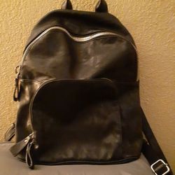 Madison West Black/silver Hardware backpack