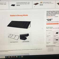 New Fixed Metal Awning