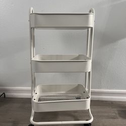 White Rolling Cart