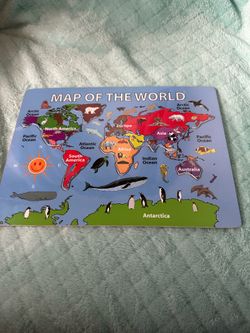 Wooden Map of the World Puzzle