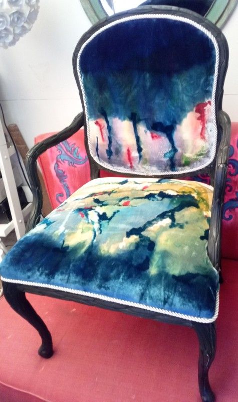 Edwardian Velvet Chair.