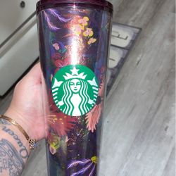 Vintage flower starbucks cup 