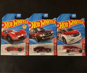 Hot Wheels Red Edition Honda Odyssey Mazda Maserati Target Exclusive J Case Set