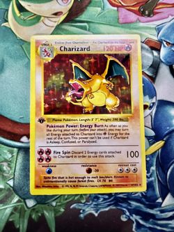 Sticker 1st Edition Shadowless Charizard