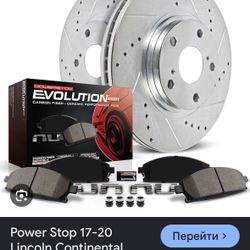 Ford Edge ST-Line Fusion Lincoln Continental Powerstop Brakes Rotors And Pads